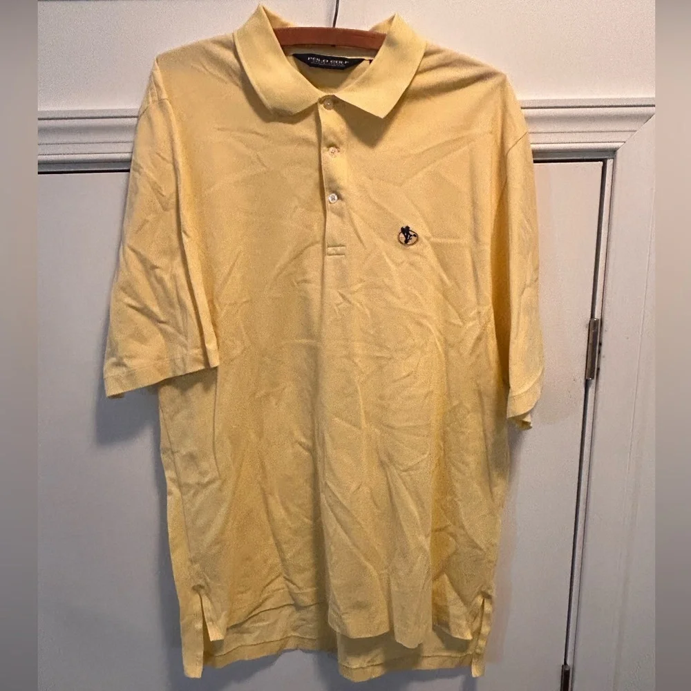 Polo‎ Golf Ralph Lauren Polo Shirt Flying Duck Logo Yellow Size LG